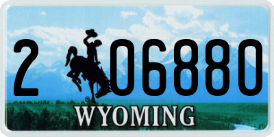 WY license plate 206880