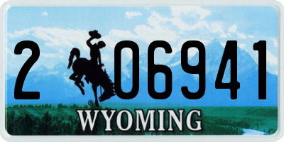 WY license plate 206941