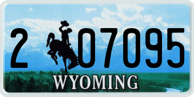 WY license plate 207095