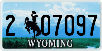 WY license plate 207097