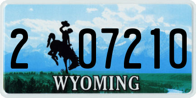 WY license plate 207210