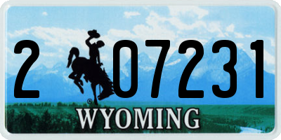 WY license plate 207231