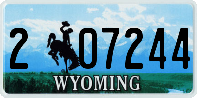 WY license plate 207244