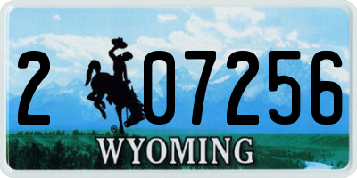WY license plate 207256