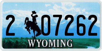 WY license plate 207262