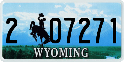 WY license plate 207271