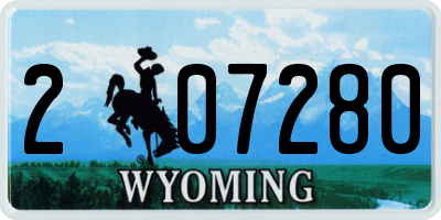 WY license plate 207280