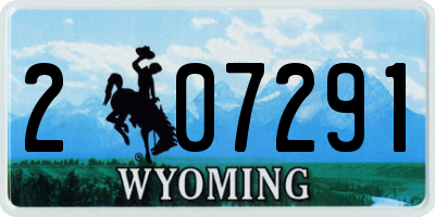 WY license plate 207291