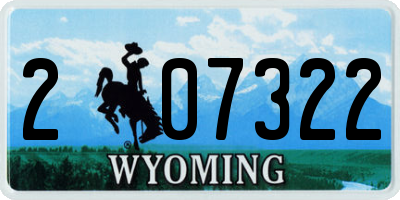 WY license plate 207322