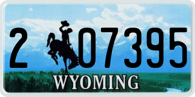 WY license plate 207395