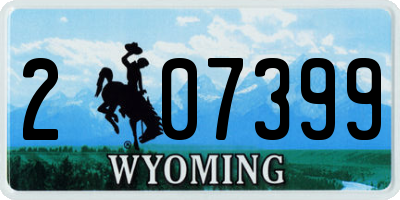 WY license plate 207399