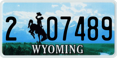 WY license plate 207489