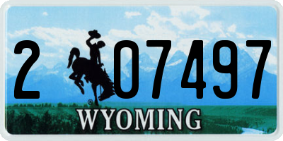 WY license plate 207497