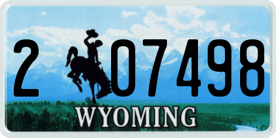 WY license plate 207498