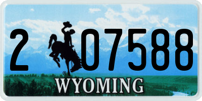 WY license plate 207588