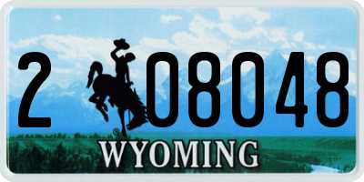 WY license plate 208048