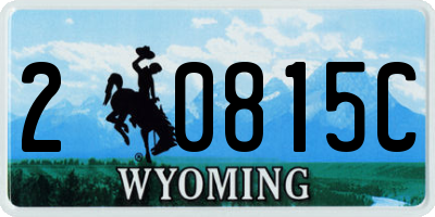 WY license plate 20815C
