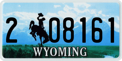 WY license plate 208161