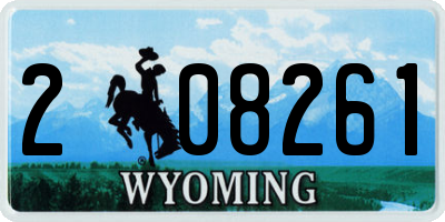 WY license plate 208261