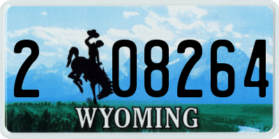 WY license plate 208264