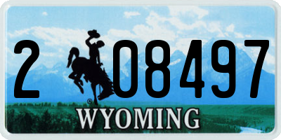 WY license plate 208497