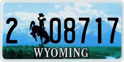WY license plate 208717