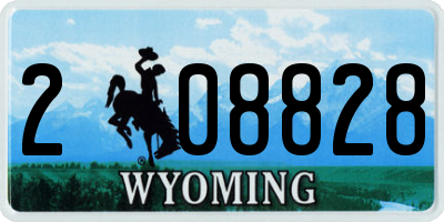 WY license plate 208828