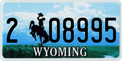 WY license plate 208995