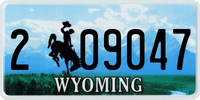 WY license plate 209047