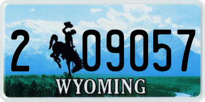 WY license plate 209057