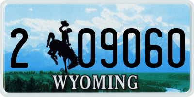 WY license plate 209060