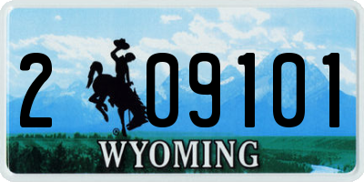 WY license plate 209101
