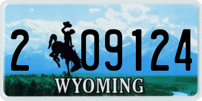 WY license plate 209124