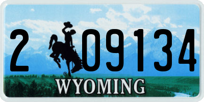 WY license plate 209134