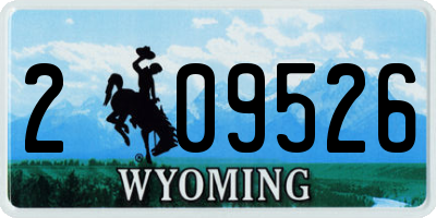 WY license plate 209526