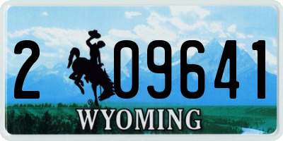 WY license plate 209641