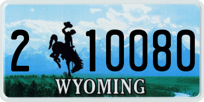 WY license plate 210080