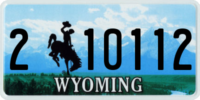 WY license plate 210112