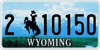 WY license plate 210150