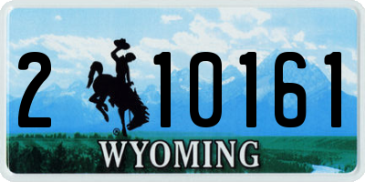 WY license plate 210161