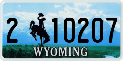 WY license plate 210207