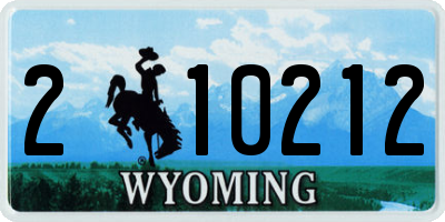 WY license plate 210212