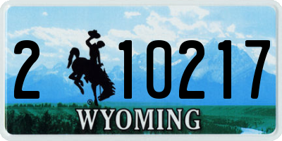 WY license plate 210217