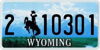 WY license plate 210301