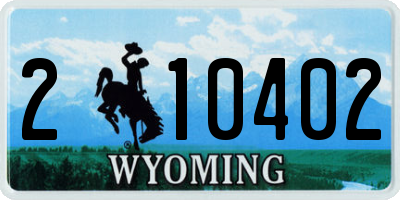 WY license plate 210402
