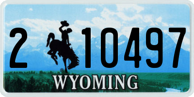 WY license plate 210497