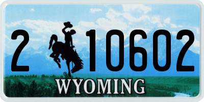 WY license plate 210602