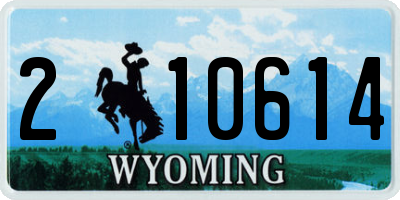 WY license plate 210614