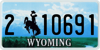 WY license plate 210691