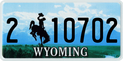 WY license plate 210702